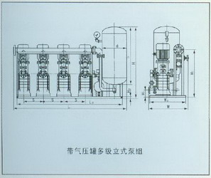 带气压罐多级立式泵组图 带气压罐多级立式泵组图